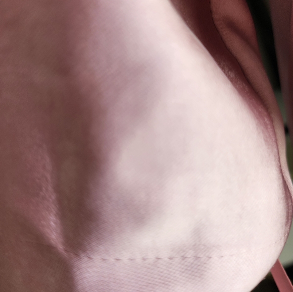 Shaken Not Stirred Cut-Out Waist Long Sleeve Pleat Mini Dress Blush - Picture 10 of 12